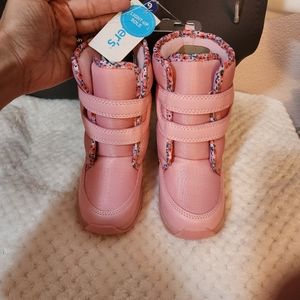 New Carters Girls Pink Light Up Snow Boots 9